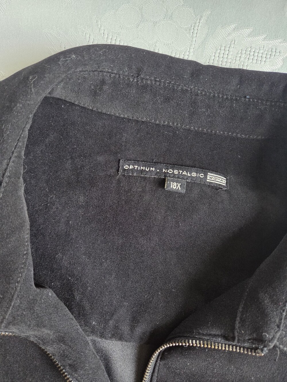 Optimum Nostalgia - Jacket Black Faux Suede Zip Up - Picture 3 of 13